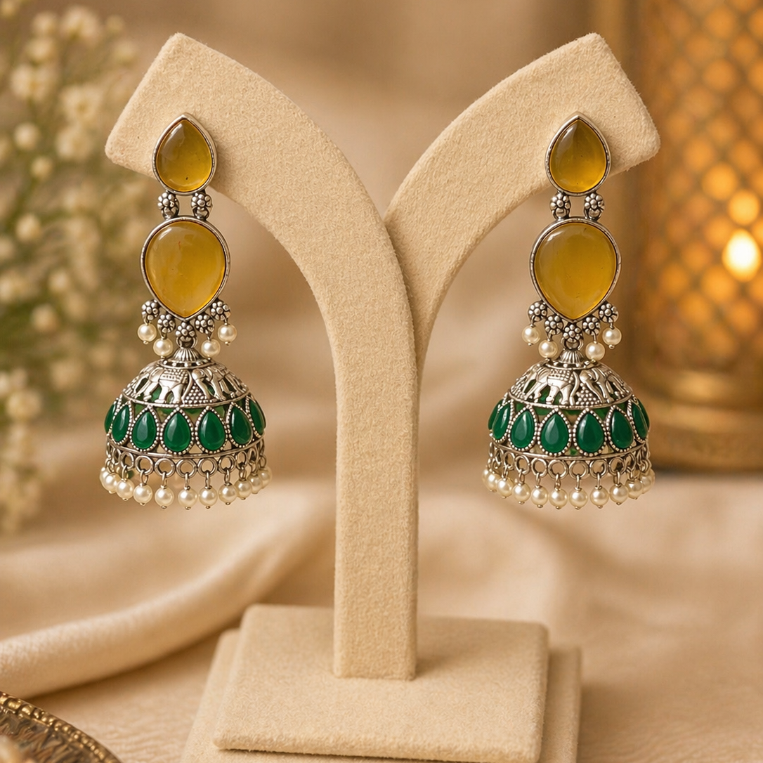 Emerald Noor Jhumka
