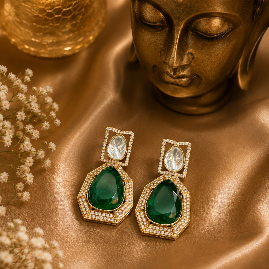 Sumanasa Emerald Aura Earrings