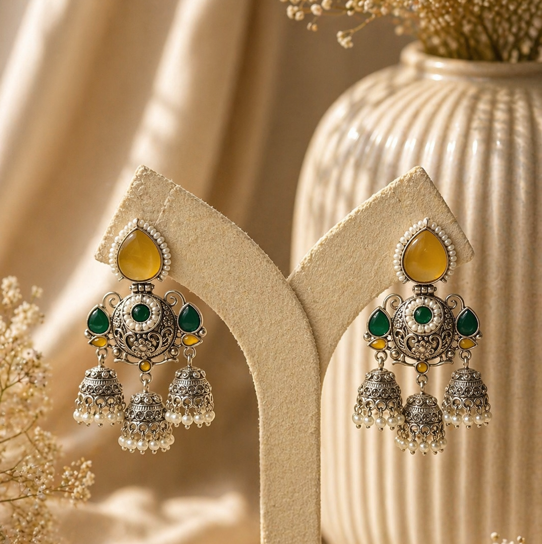 Sunhera Meher Jhumkas