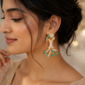 Emerald Blossom Cascade Earrings