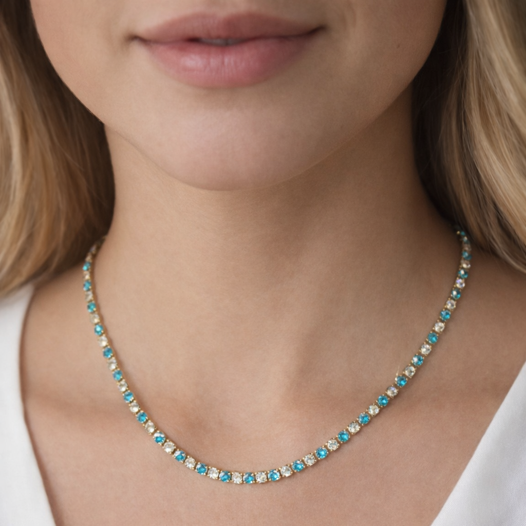 Royal Aqua Blue Necklace
