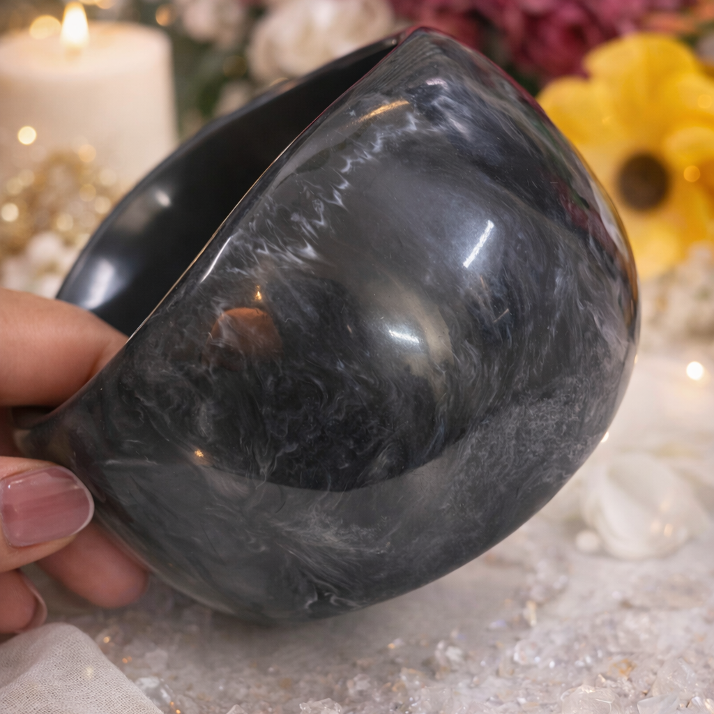 Midnight Marble Resin Bangle