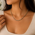 Emerald Glow Tennis Necklace