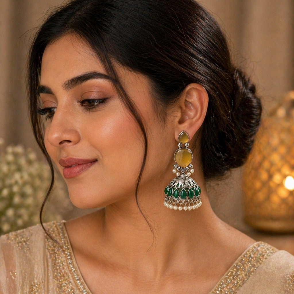 Emerald Noor Jhumka