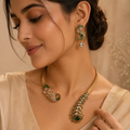 Emerald Mayura Collar Set