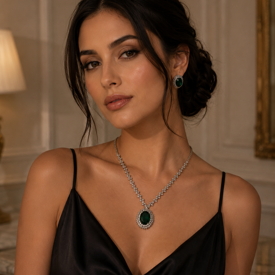 Emerald Royale AD Necklace Set