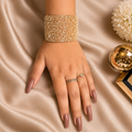 Aurora Crystal Mesh Cuff Bracelet