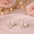 Crystal Butterfly Hanging Earrings