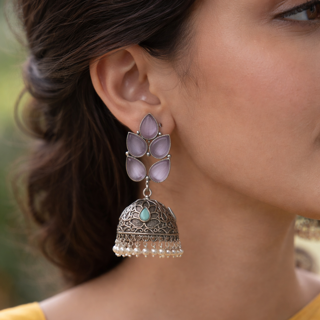 Blush Petal Jhumkas