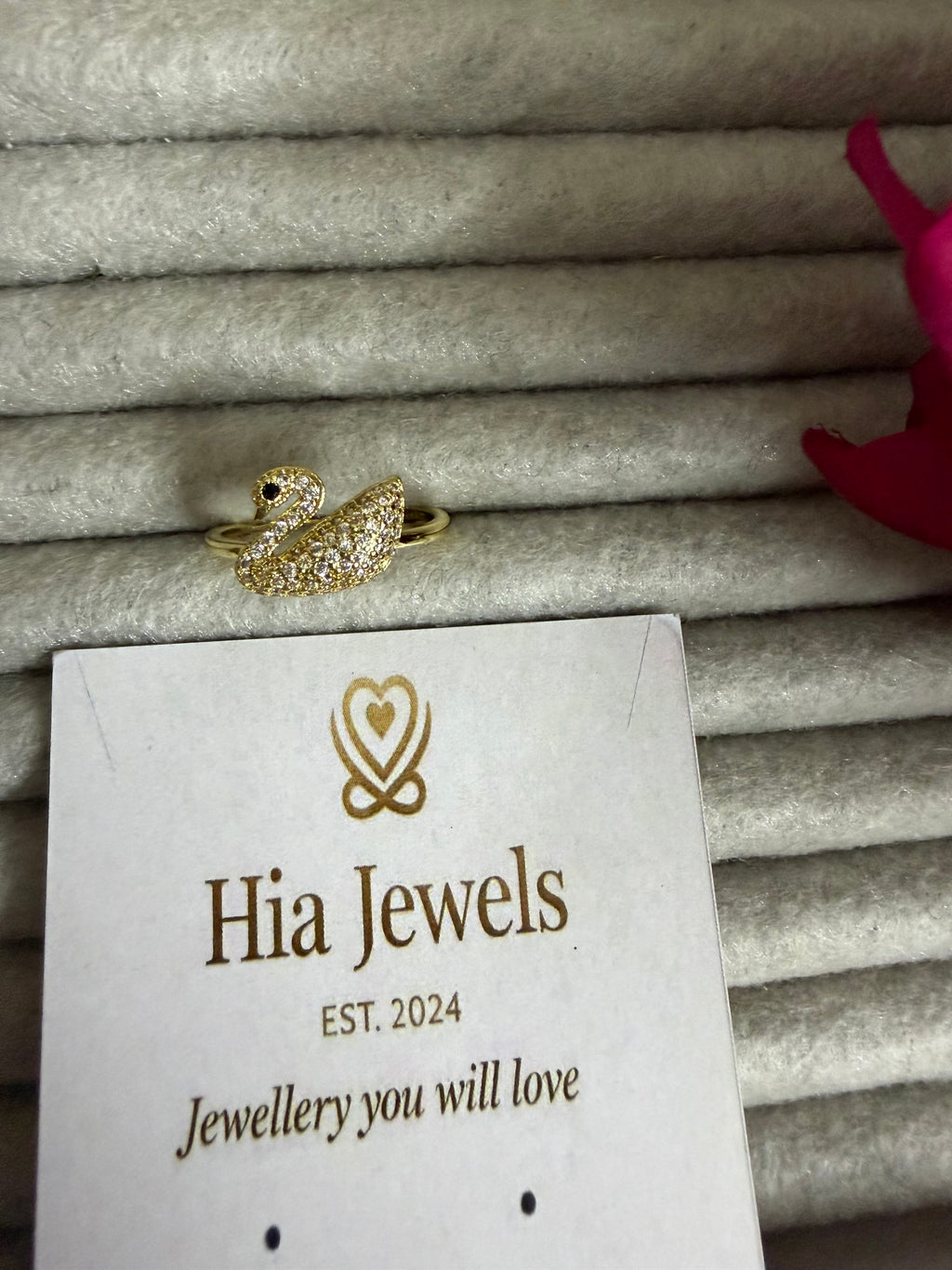 Adjustable Swan Ring