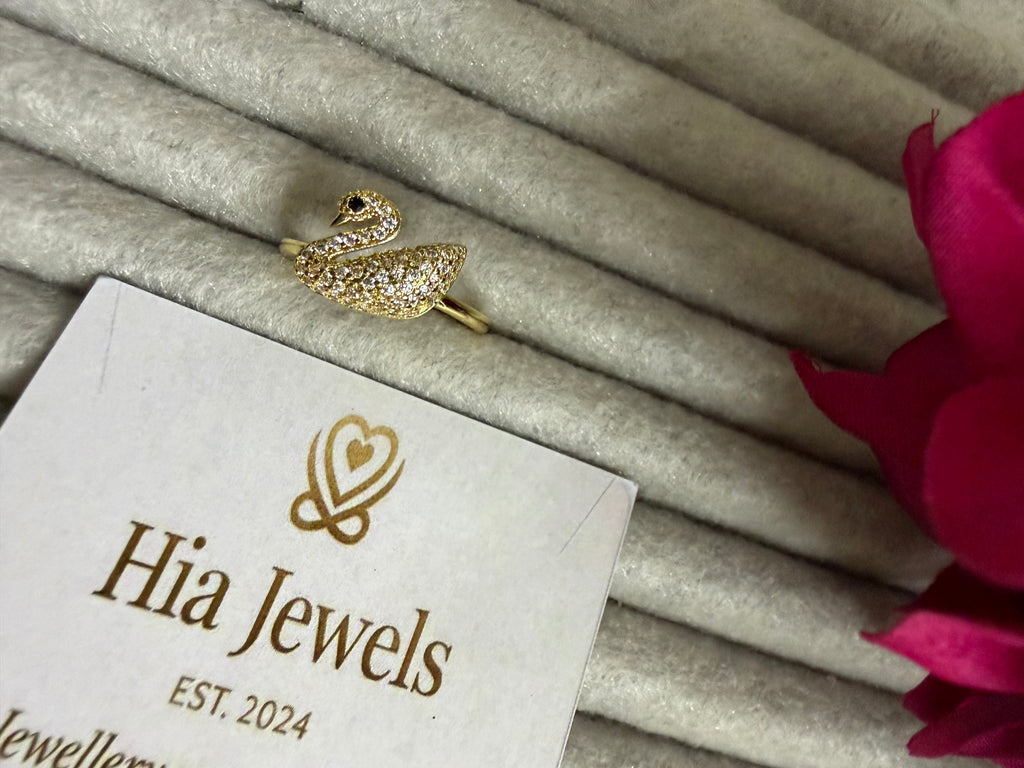 Adjustable Swan Ring