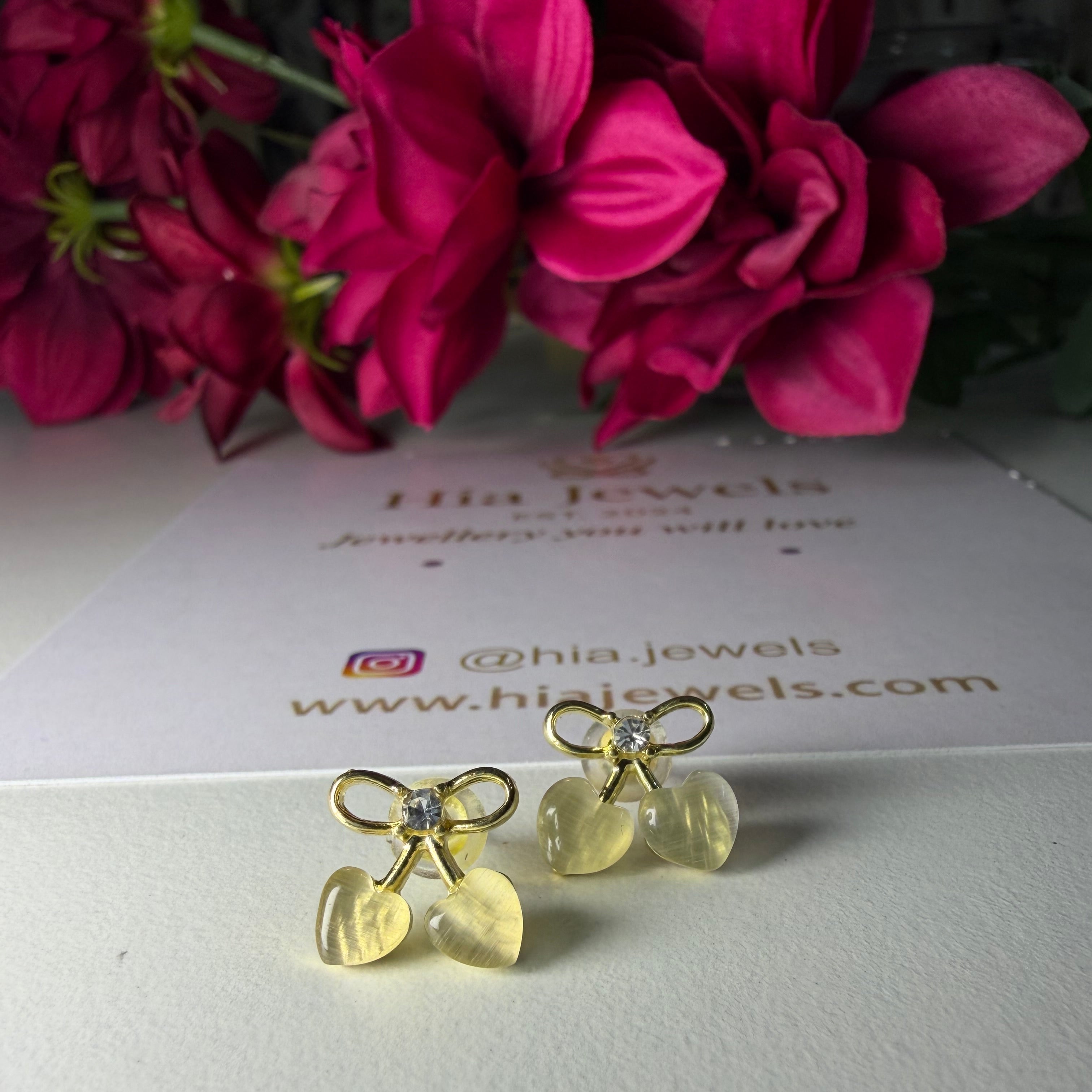 Golden Cherry Earrings