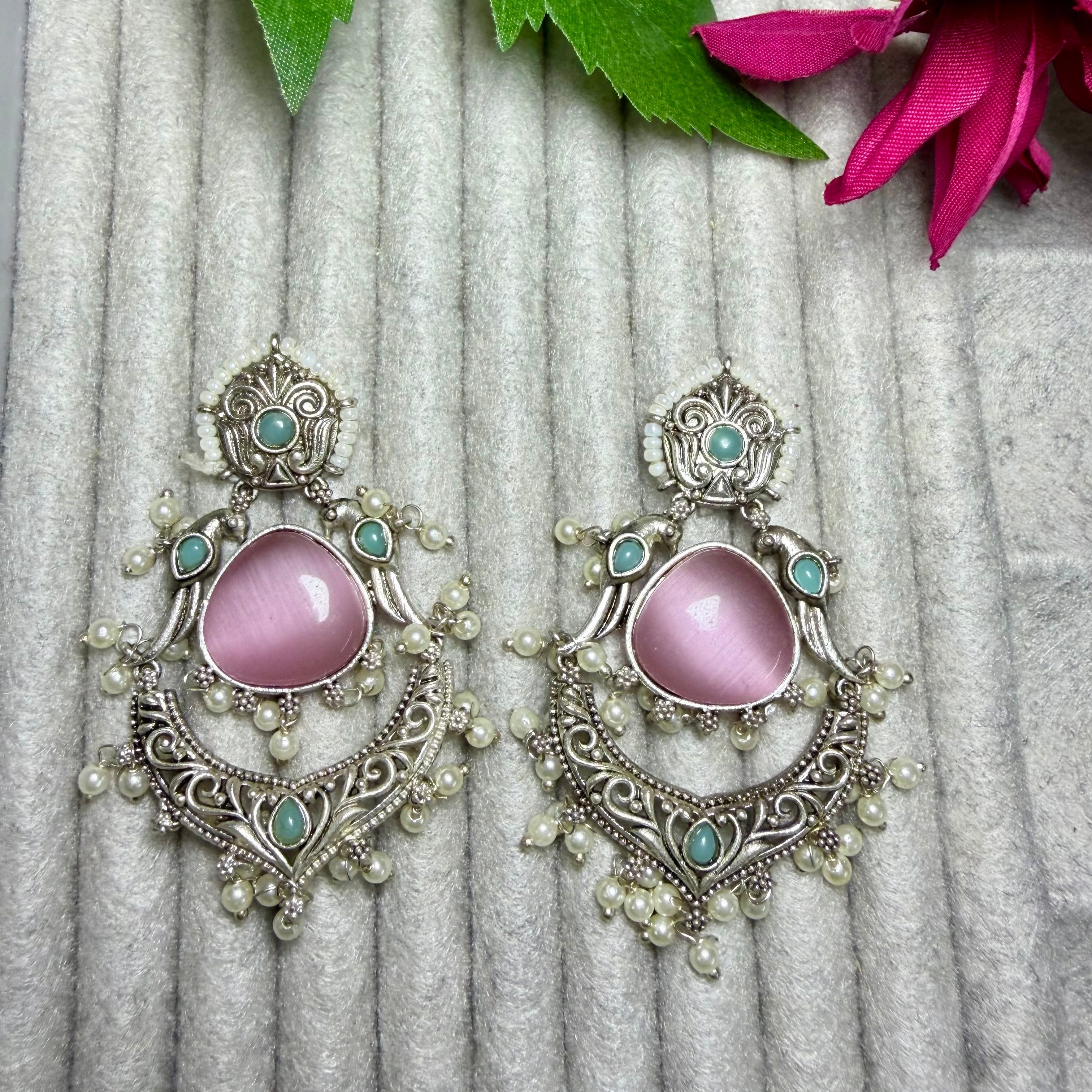 Antique Silver Statement Earrings