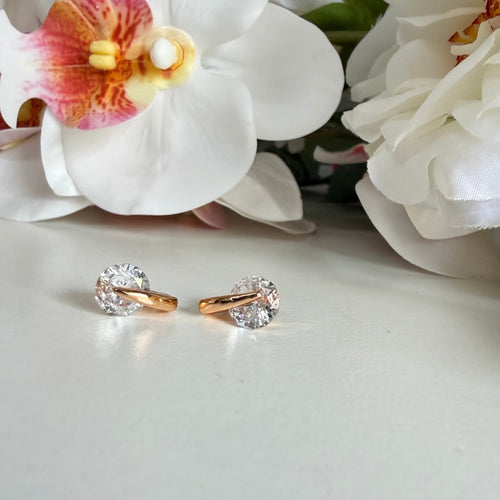 Anti Tarnish Crystal Drop Loop Earrings