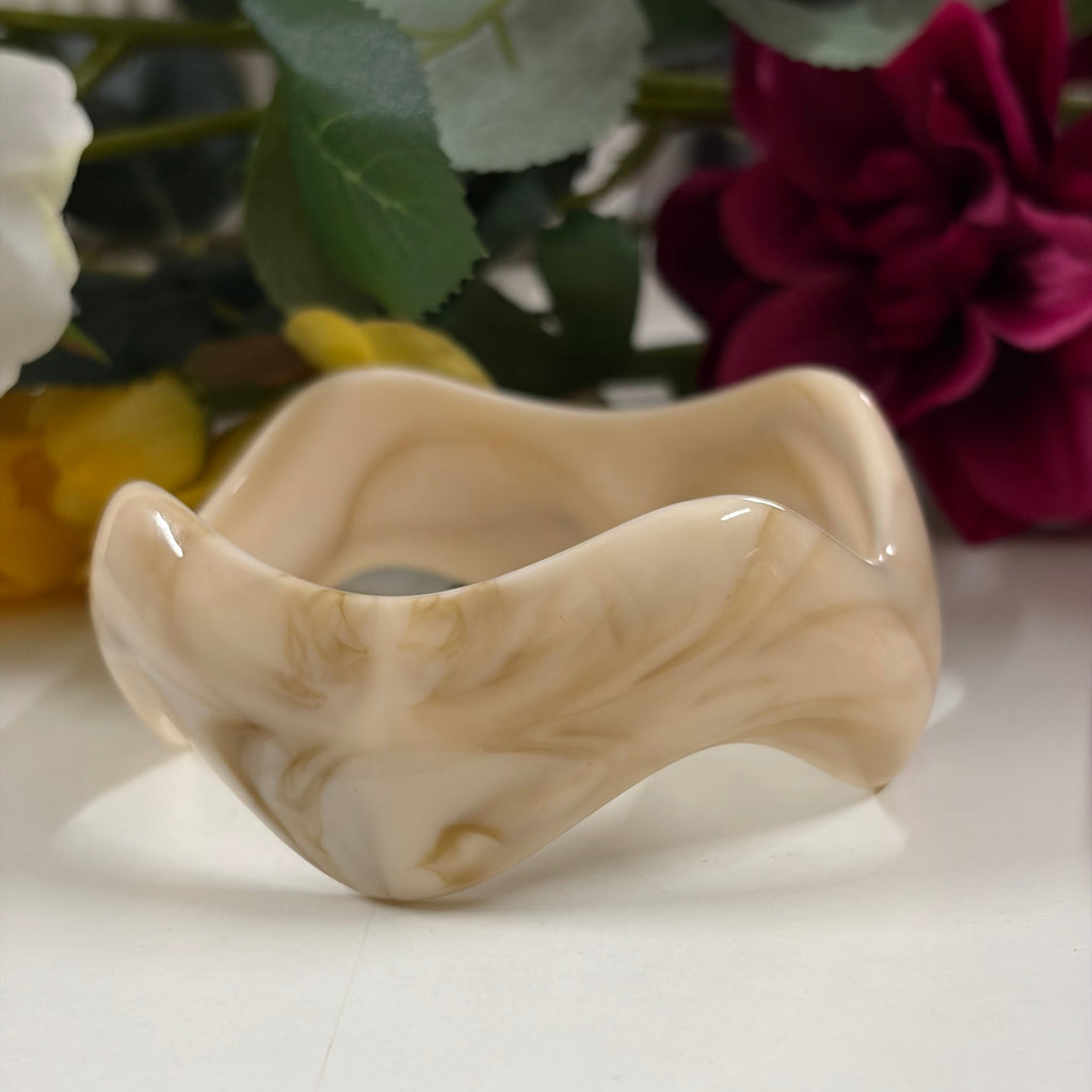 Ivory Drift Wave Bangle