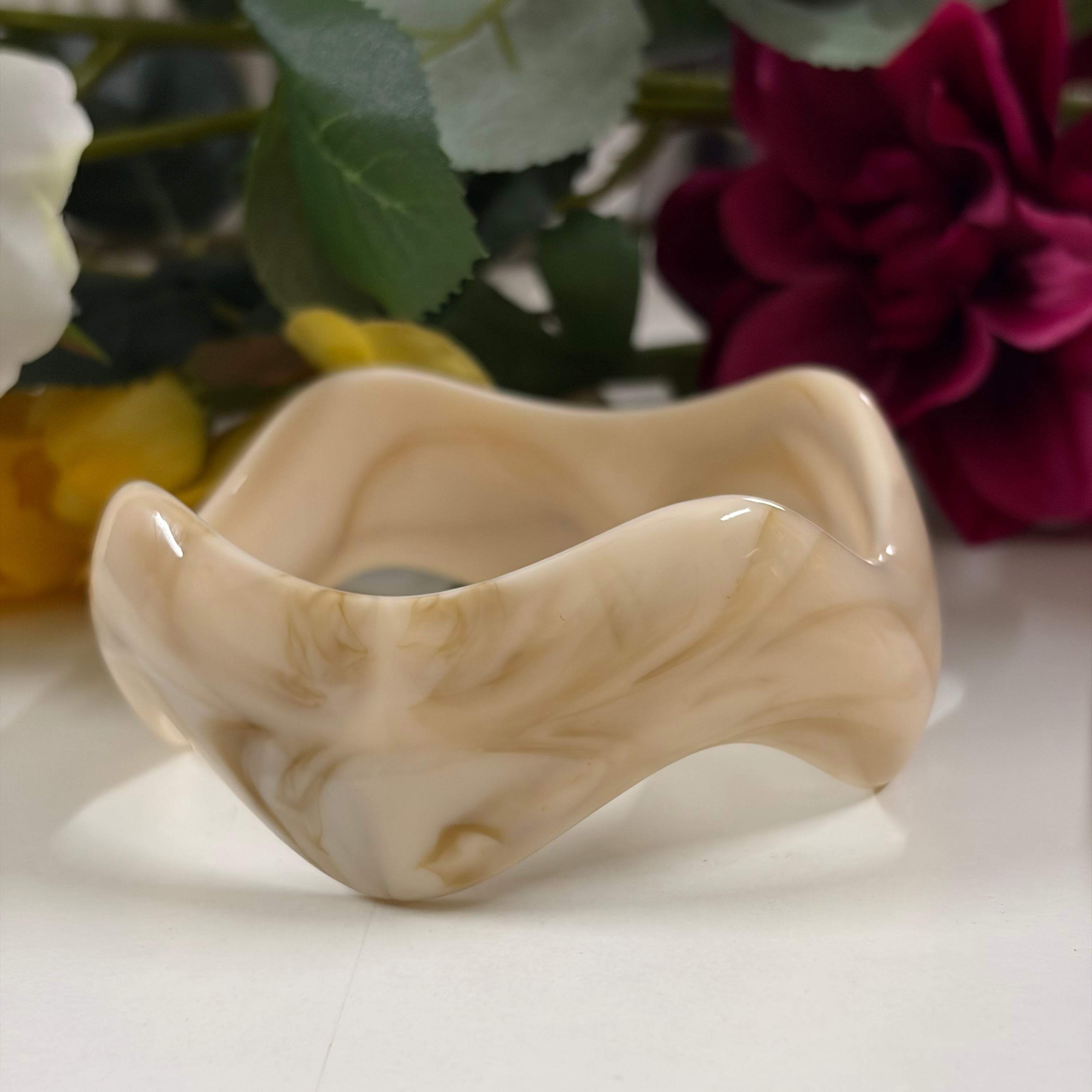 Ivory Drift Wave Bangle