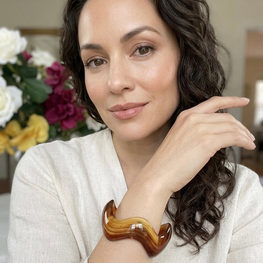 Amber Wave Sculpt Bangle