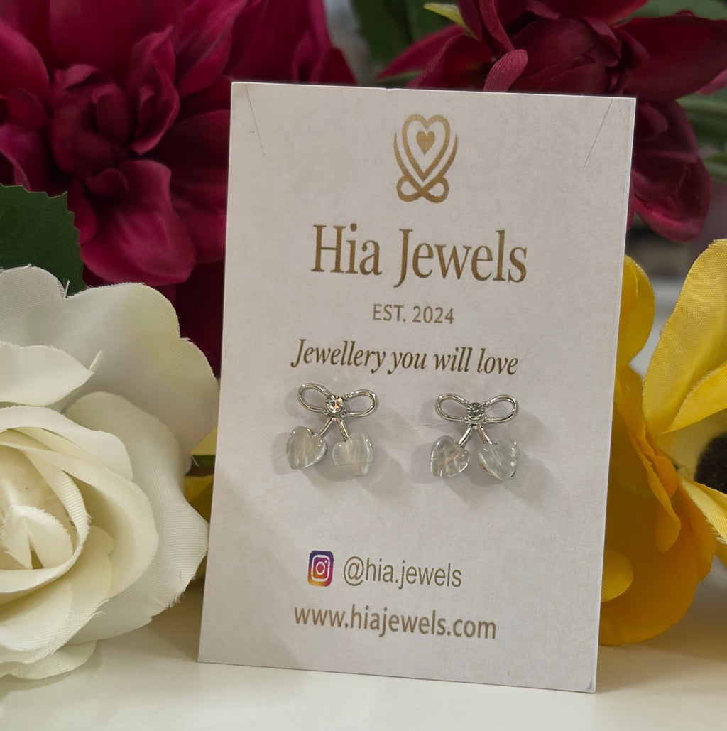 Silver Cherry Earrings