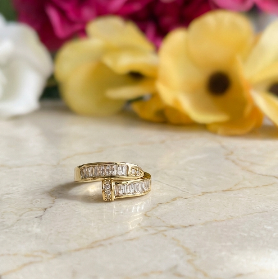 Aurora Twin Baguette Wrap Ring