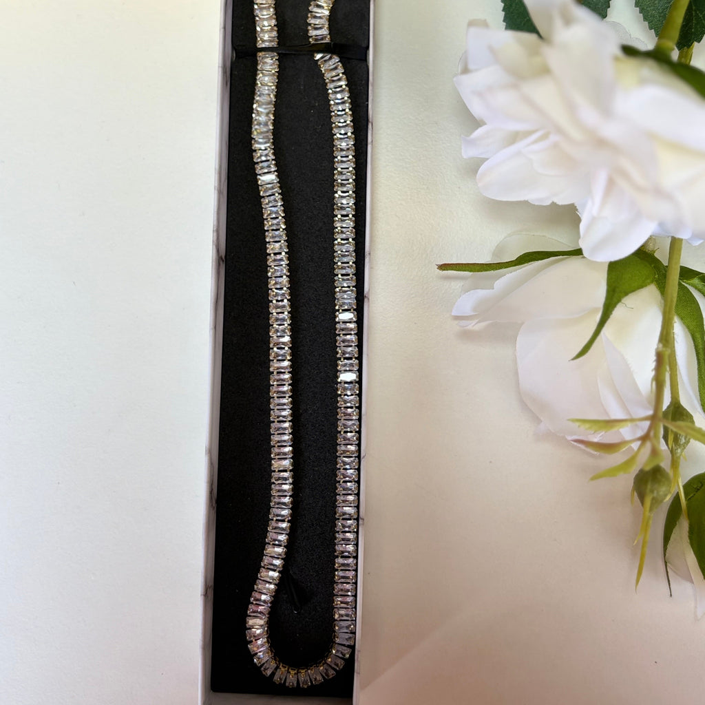 Celeste Baguette Tennis Necklace &amp; Bracelet Set