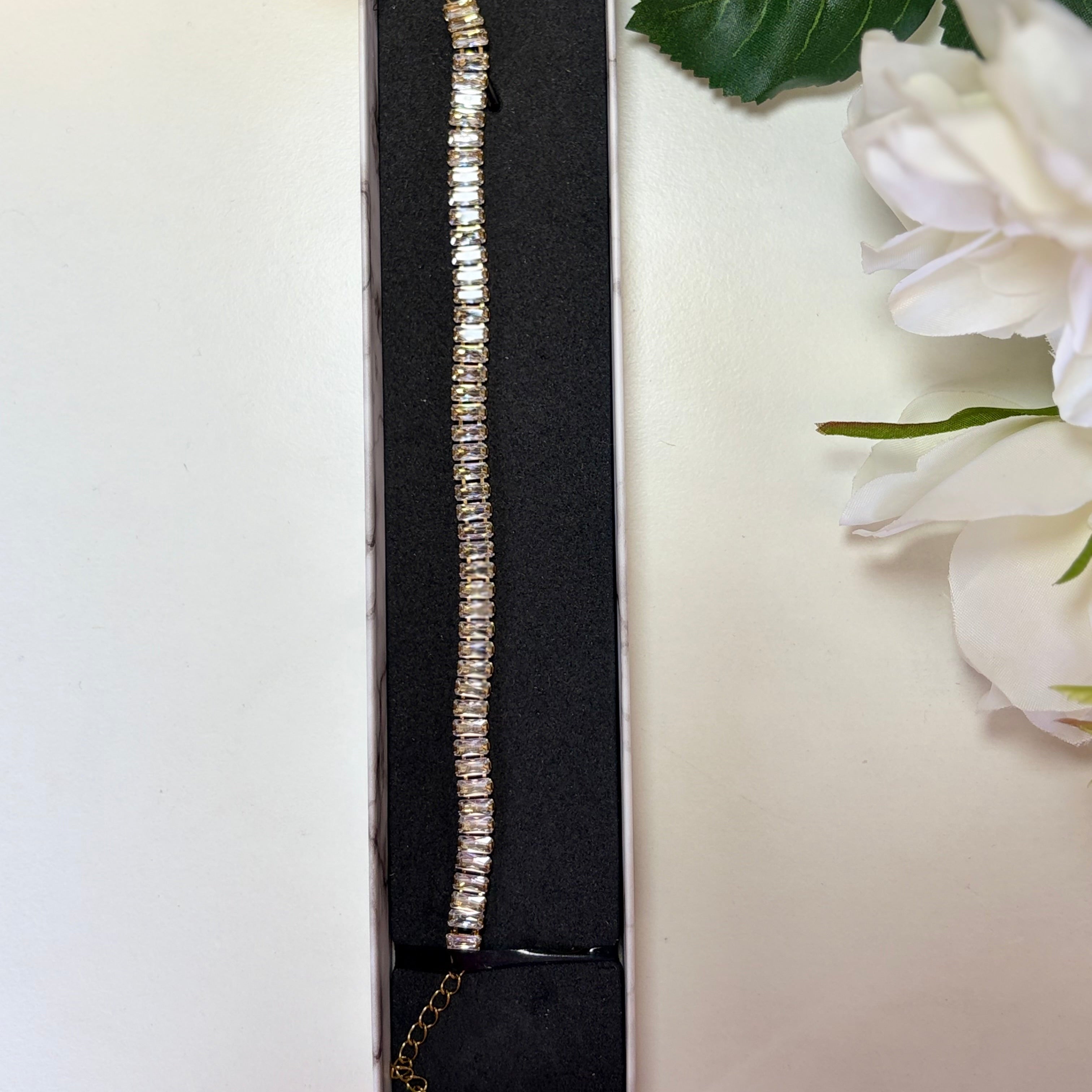 Celeste Baguette Tennis Necklace &amp; Bracelet Set
