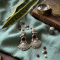Rajsi maroon mayur jhumka