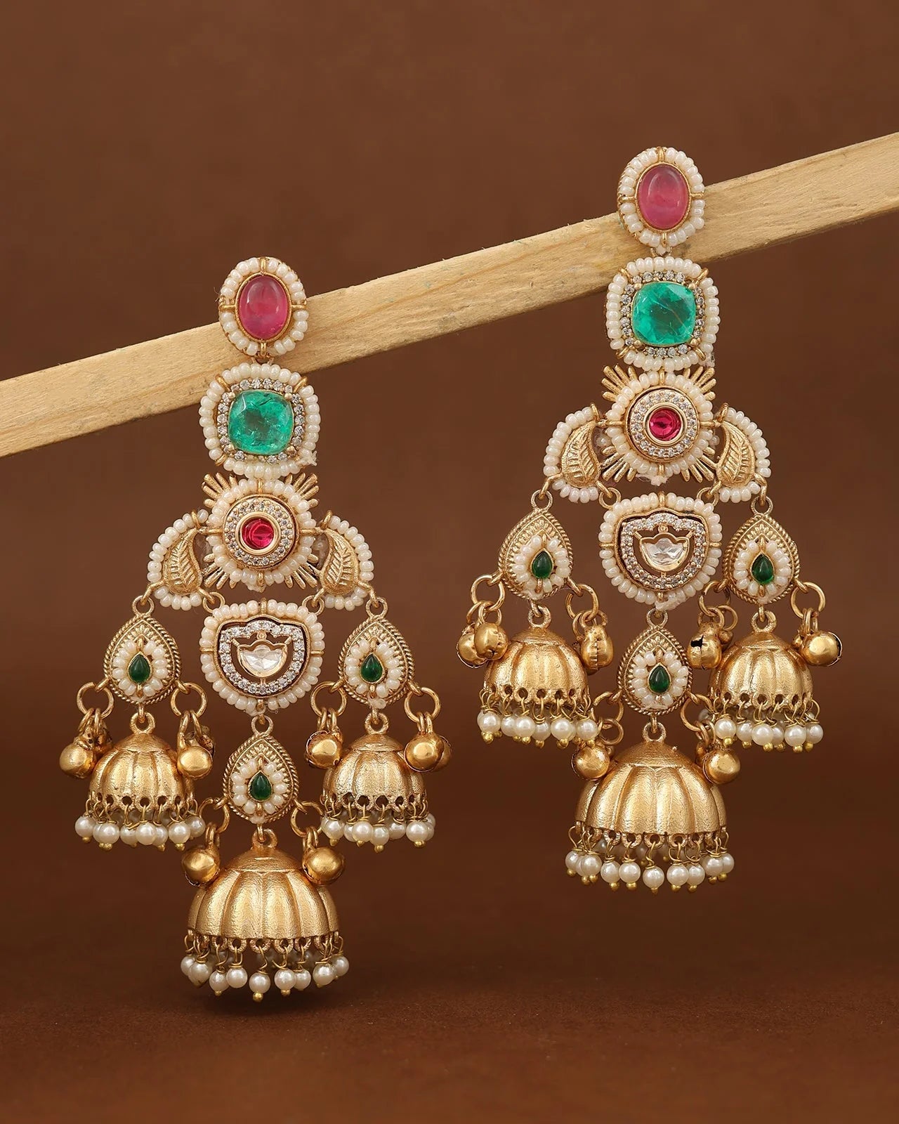 Heavy bridal chandelier earrings