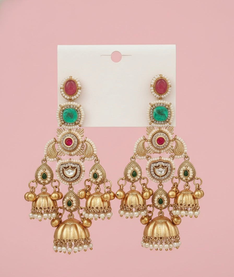 Heavy bridal chandelier earrings