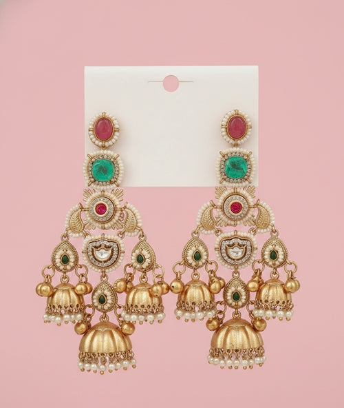 Heavy bridal chandelier earrings
