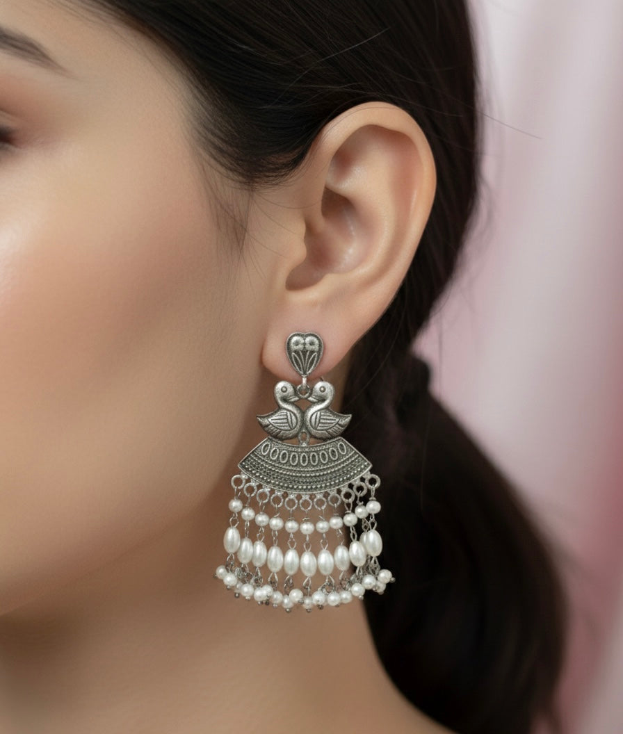 Silver Duck Earrings