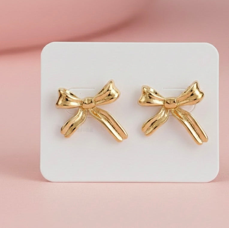 Gold Bow Earrings