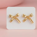 Gold Bow Earrings