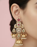 Heavy bridal chandelier earrings