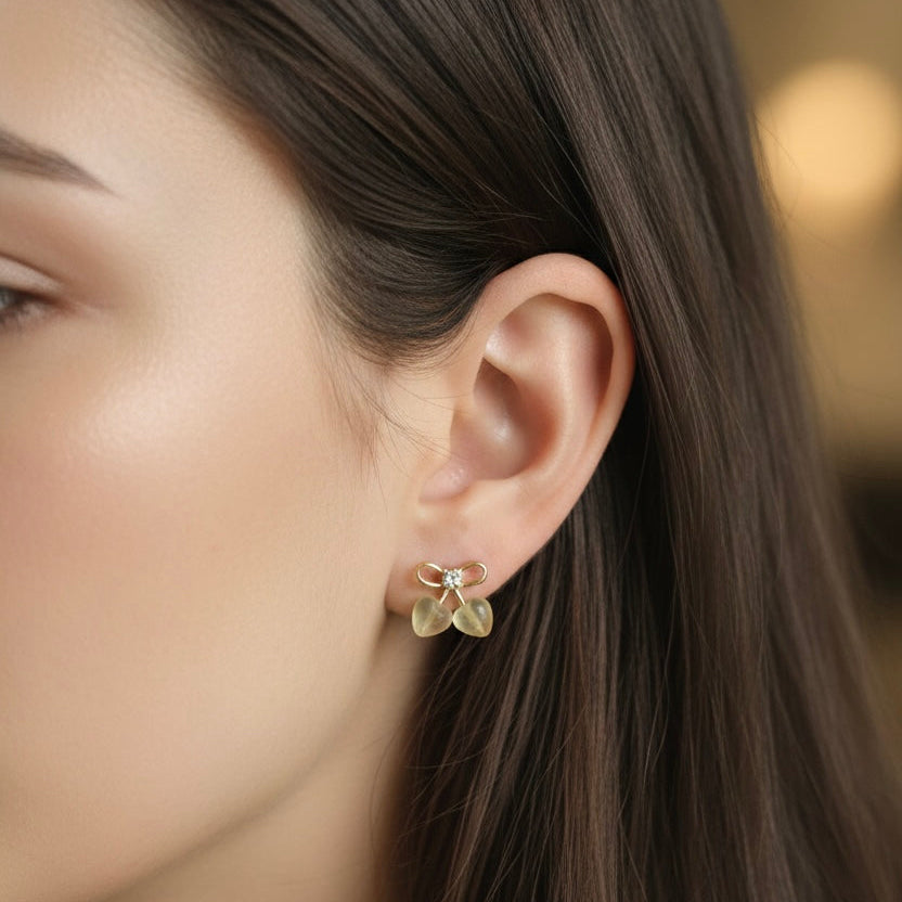 Golden Cherry Earrings