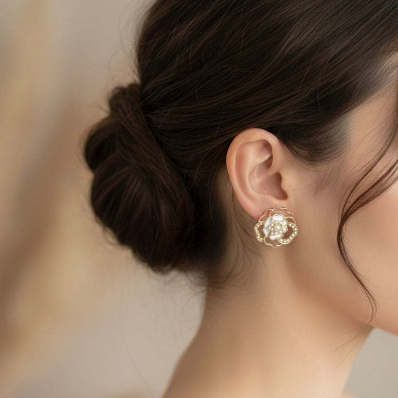 Layered Flower Earrings