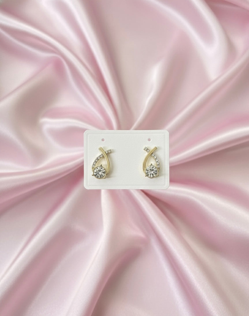 Geometric Crystal Drop Earrings