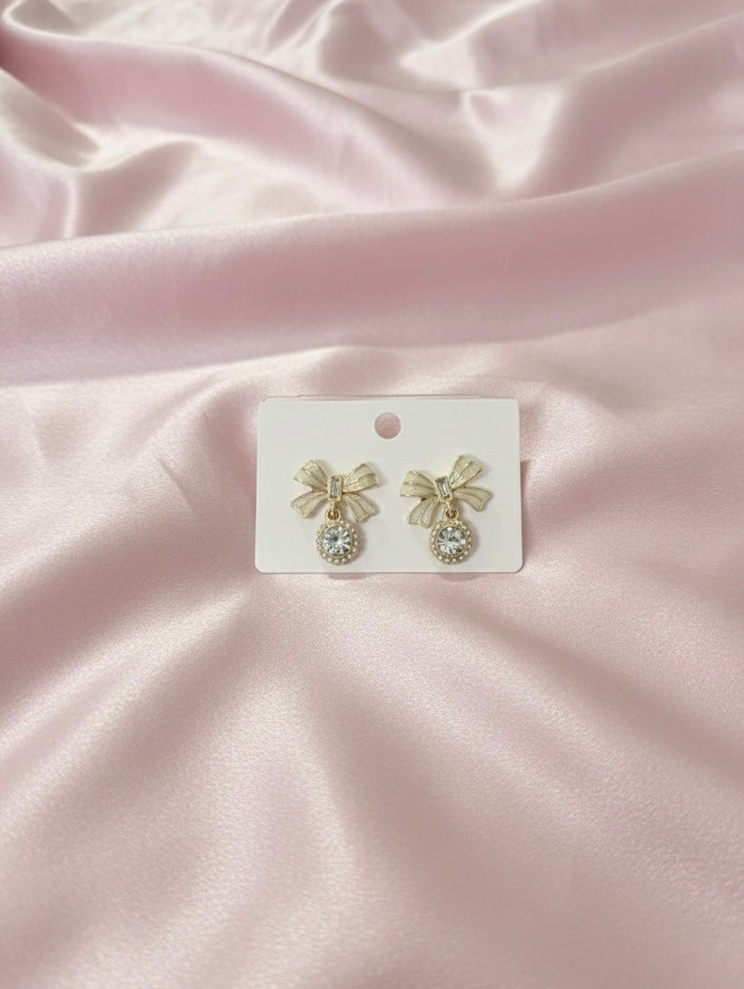 Bow Crystal Earrings
