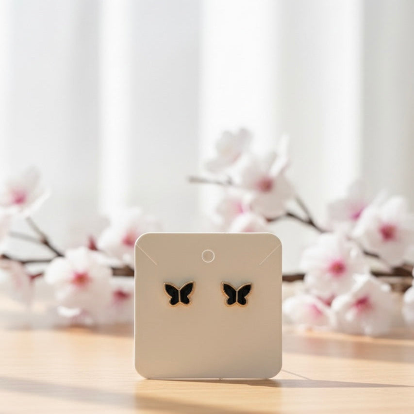 Black Butterfly Earrings