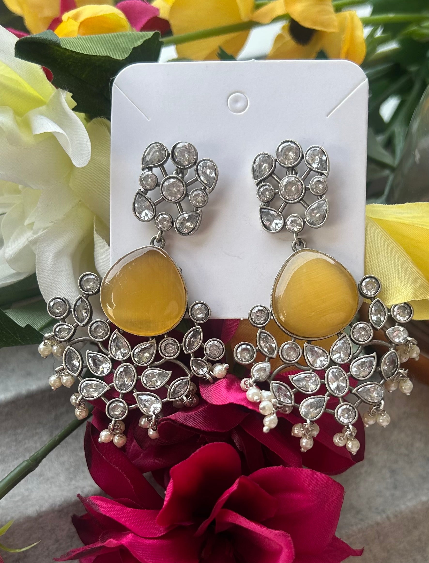 Yellow Stone Earrings