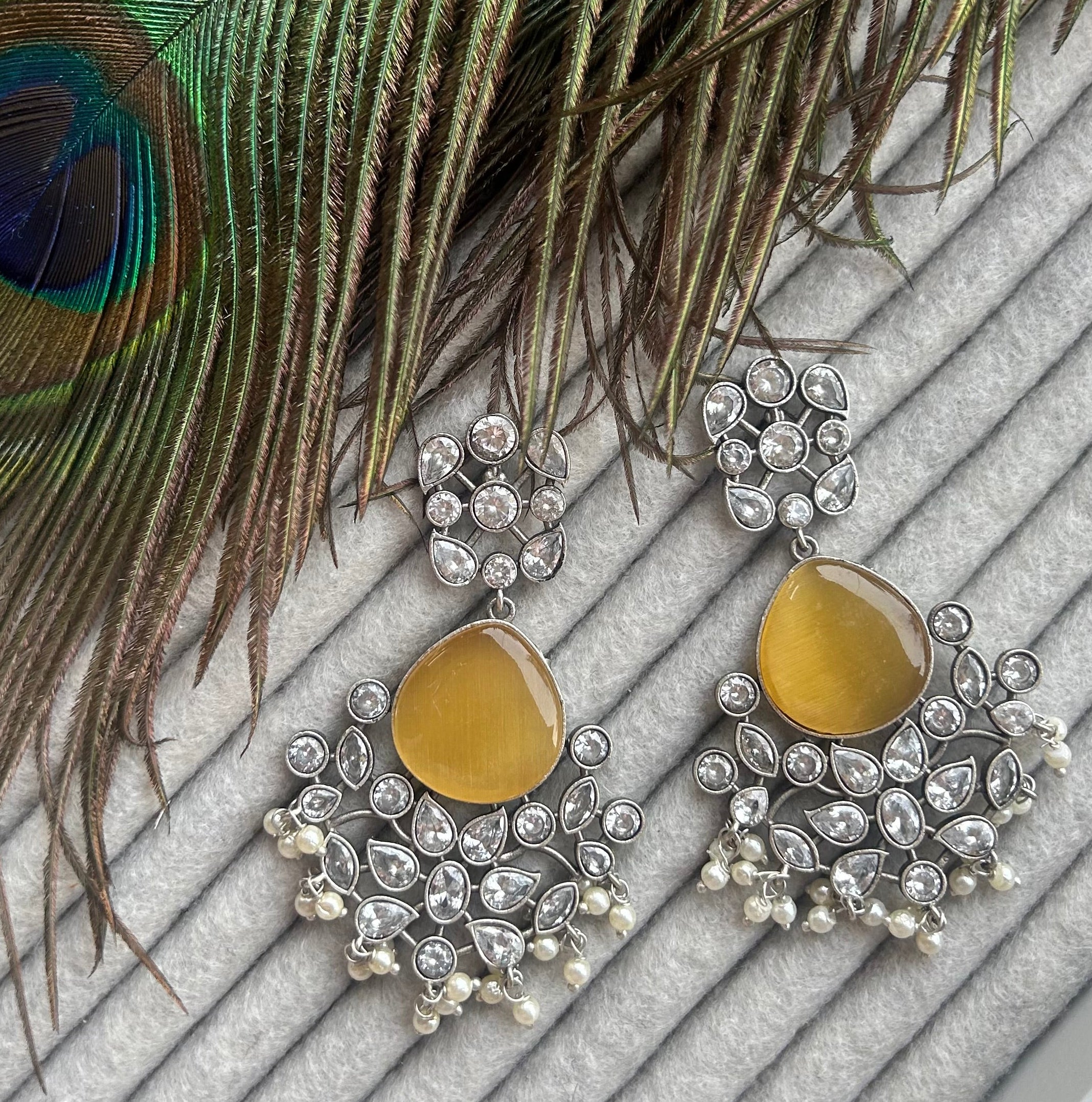 Yellow Stone Earrings
