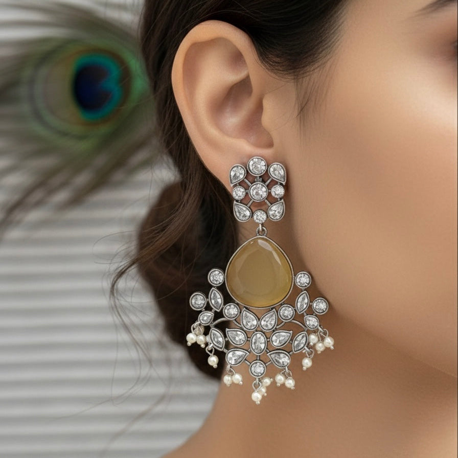 Yellow Stone Earrings