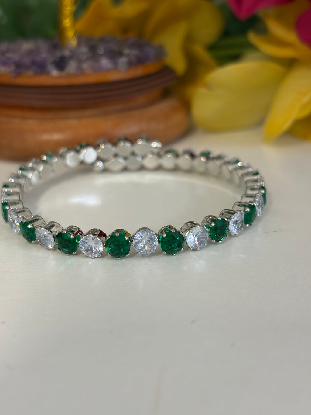 Emerald White Bracelet