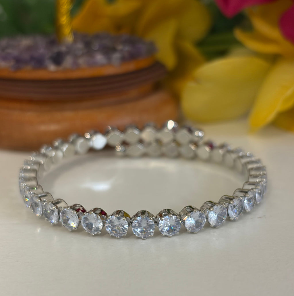 Classic White Tennis Bracelet