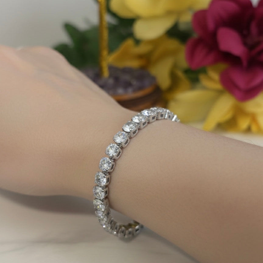 Classic White Tennis Bracelet