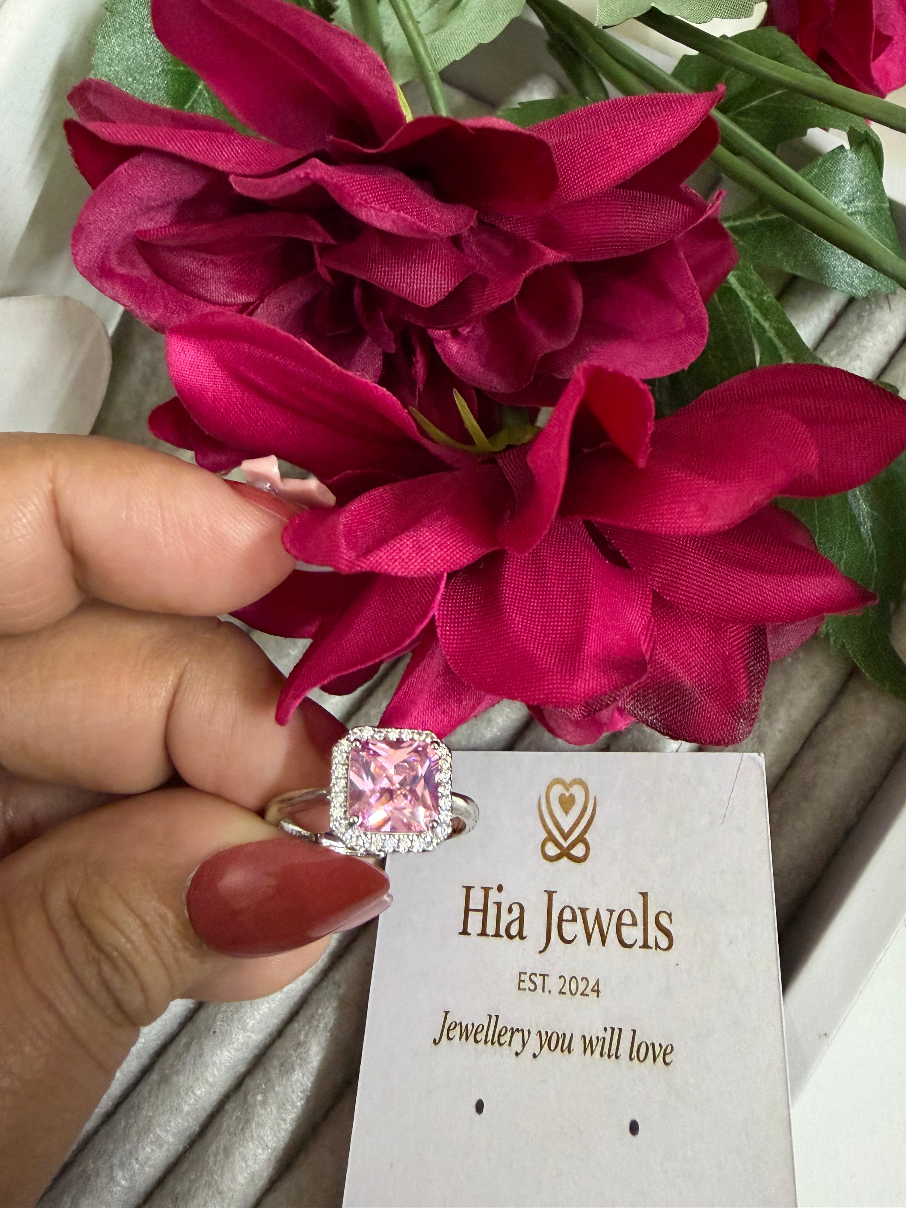 Adjustable Vibrant Pastel Pink Ring