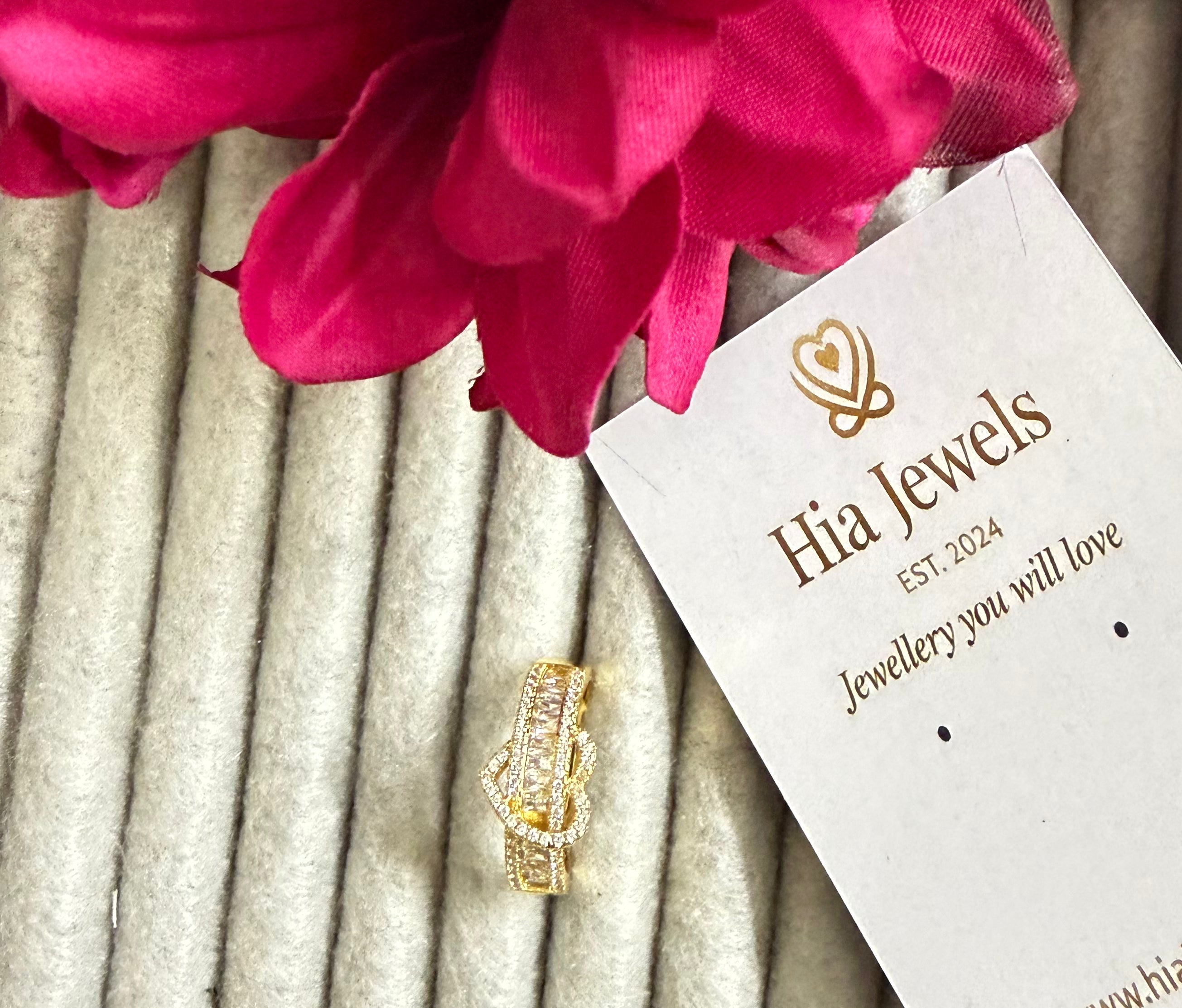 Adjustable Golden Heart Ring