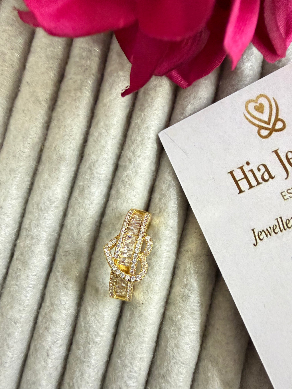 Adjustable Golden Heart Ring