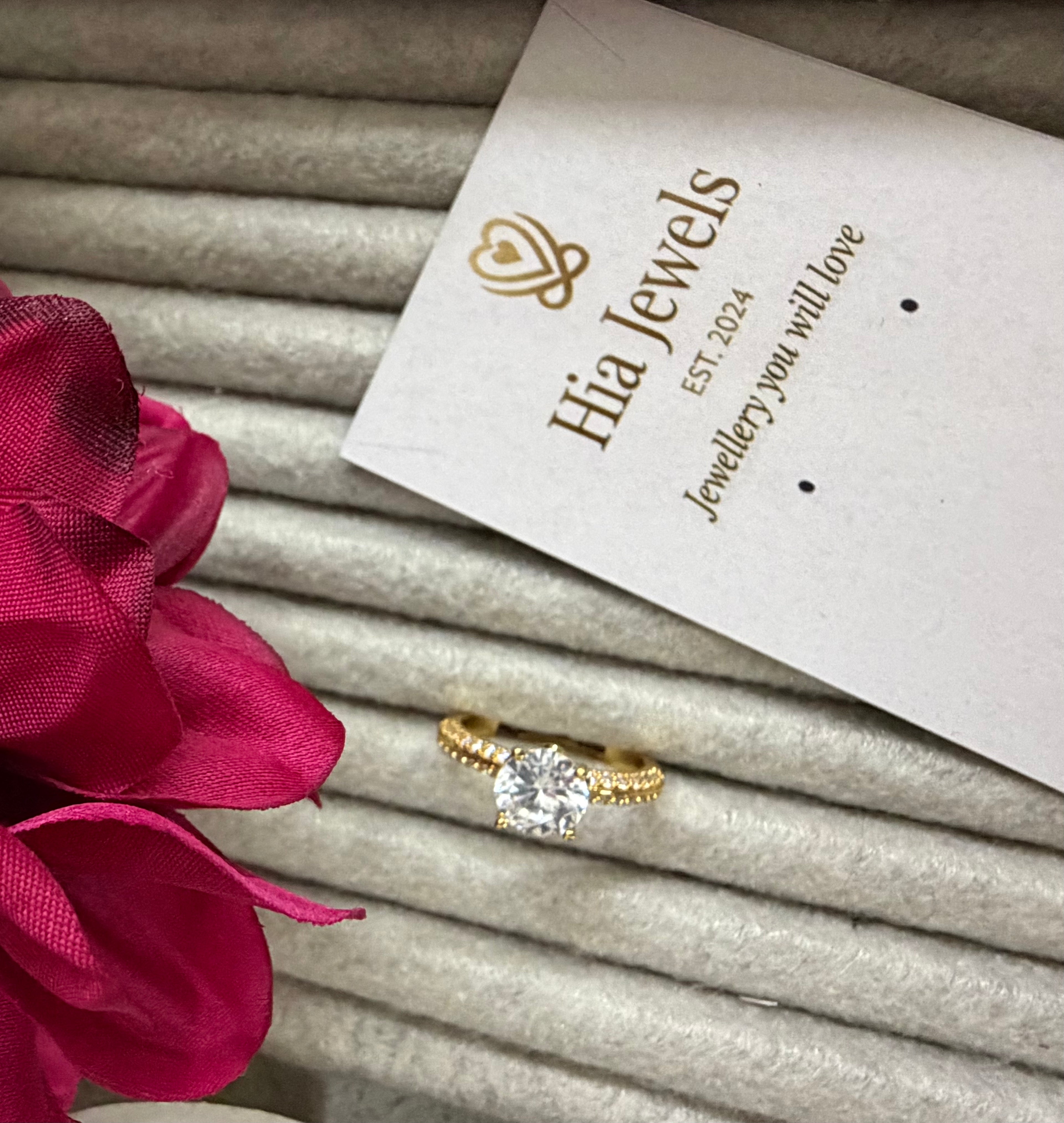 Adjustable Gold Stone Ring