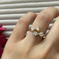 Adjustable Stone Bow Ring