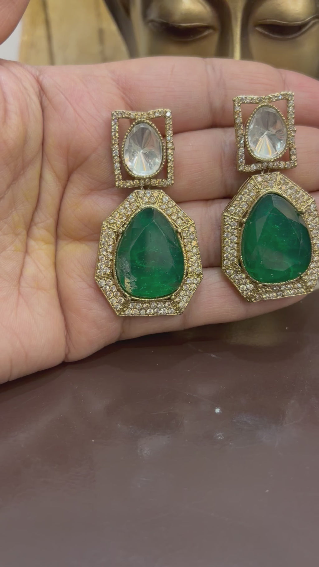 Sumanasa Emerald Aura Earrings